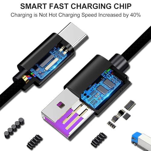 Image of Umake USB-A to Type-C Cable, 67W HyperCharge & Turbo Charge Support, High-Speed Data Sync, Durable, Compatible with Redmi Note 13 /12 /11 Pro /Poco X5 /X4 /M5 /M4