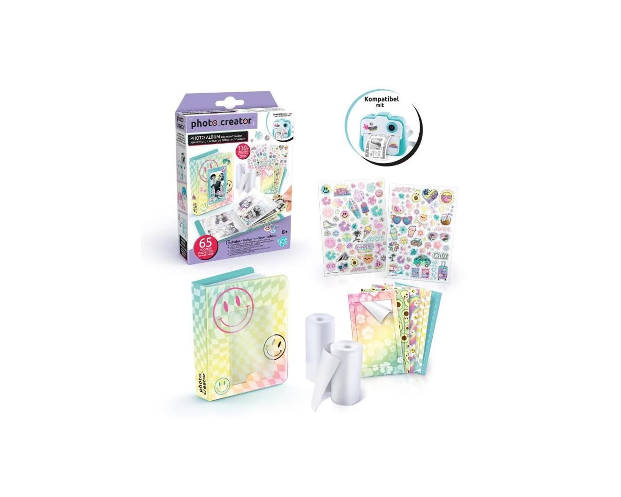 Photo Creator Instant Print Photo Album, stores 65 instant print photos, kids camera album