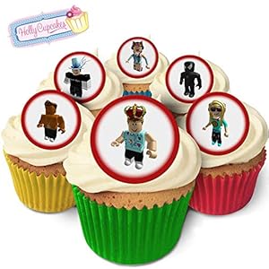24 Fabulous Pre-Cut Edible Wafer Cake Toppers: Roblox