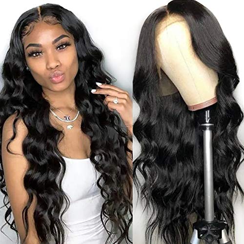 Drosuud Lace Front Wigs Human Hair for Black Women Pre Plucked Hairline with Baby Hair 150% Denisty Brazilian Body Wave Wigs (20 inch., 13x4 lace front wigs)