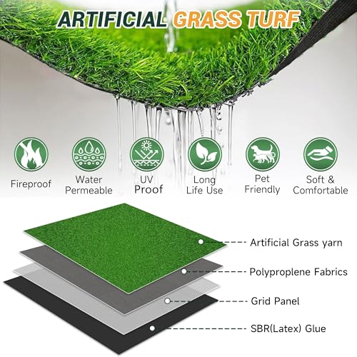 Image of Petgrow Artificial Realistic & Thick Fake Mat for Outdoor Garden Landscape