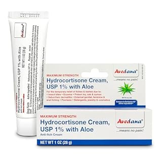 AVEDANA Hydrocortisone Cream – 1 Ounce Eczema Cream with Aloe Vera – Premium Anti Itch Cream Extra Strength – Ideal for Rashes, Itchiness, Insect Bites, Dermatitis, Detergents, Jewelry