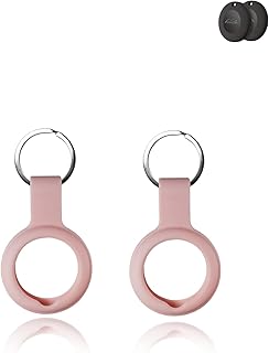Paquete de 2 fundas para Lifemate Life Tag, silicona duradera, respetuosa con el medio ambiente, a prueba de golpes, fácil de quitar y diseño antipérdida, color rosa