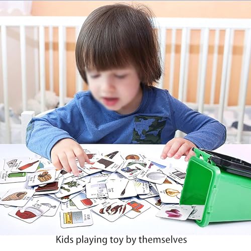 QYEW Toy for Children, 4-Piece Bin Toy, Garbage Truck Bin, Children’s Toy Sliding Vehicles, Rubbish Bin for Children, Toddlers, Children’s Toy, 6.5 x 6 x 4.5 cm