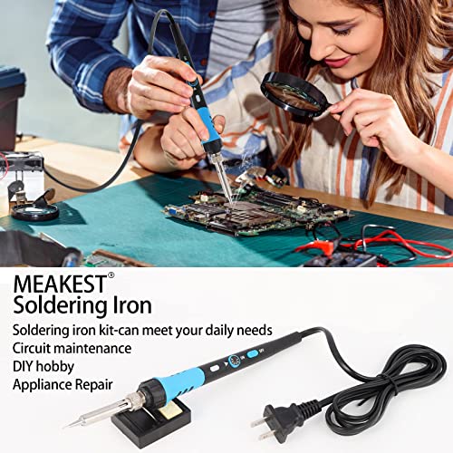 Soldering Iron Kit,60W Soldering gun with Ceramic Heater,9in1 solder iron kit tool,Adjustable