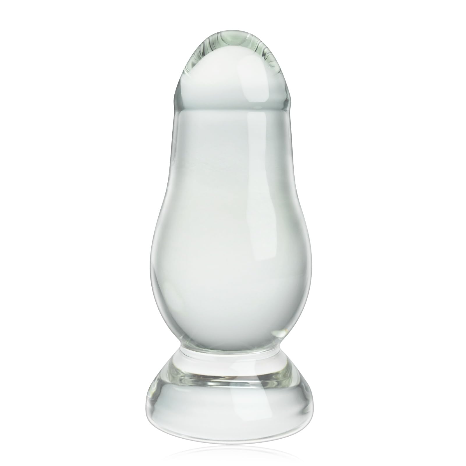 SXOVO Plug Anal en Verre Gode Anal en Cristal Plug Anal Gros et Épais pour Massage la Prostate Dilatation Anale Sextoy Anal Sex Toýs pour Femme Homme Couple (M)