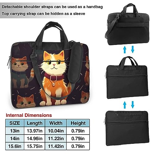 Sac ordinateur portable imprimé chat idéal pour les cours à l'université
