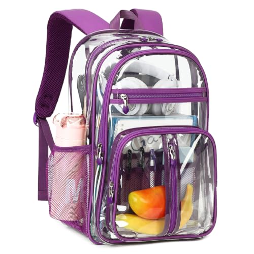 Clear Backpack 16 Inch Large TPU Heavy Duty Bookbag Transparent for Travel