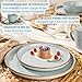 SÄNGER Rio Lagune | Tafelservice 18 teilig, Steingut Geschirr Set 6 Personen, 6x Speiseteller 6x Dessertteller 6x Schalen Geschirrset und Schale blau | VALUE COLLECTION