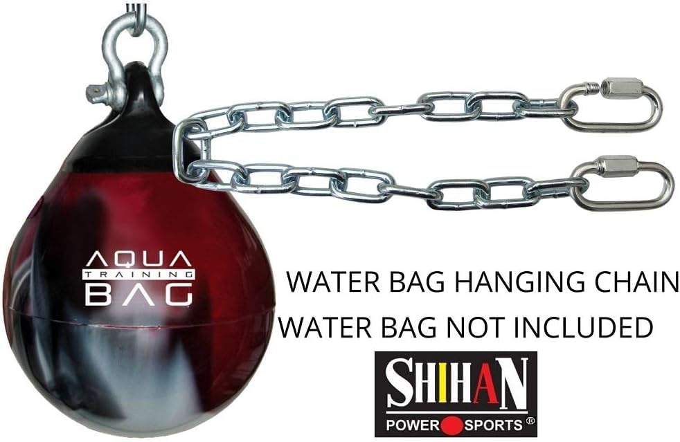 AQUA Water Punch Bag Chain 24inch x 400g Hanging adjustable Steel Chain with locking 1 pair carabiners - Image 3
