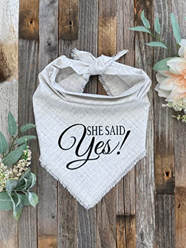Willowear Dog Bandanas She Said Yes! Large #TOP2