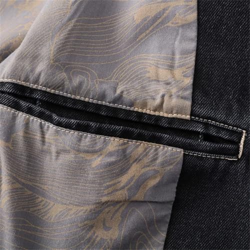 Men's Denim Blazers Oversized Male Outerwear Spring Autumn Streetwear Casual Suit Jacket4