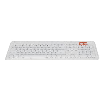 Translucent Backlit Keycaps, Strong Light Transmission Long Service Life Retro Keycaps Retro Style for Office for Internet Bar for Home(Crystal White)