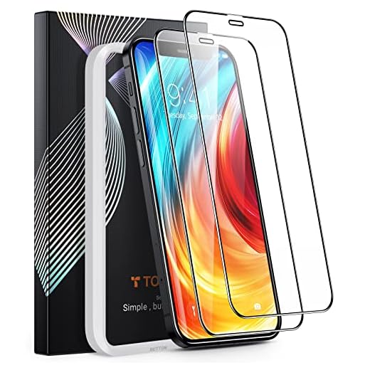TORRAS Diamonds Hard Compatible with iPhone 12 Screen Protector/iPhone 12 Pro Screen Protector [Military-Grade Shatterproof] [Bubble Free] 9H Hardness Clear Tempered Glass Film 6.1''2020-2 Pack