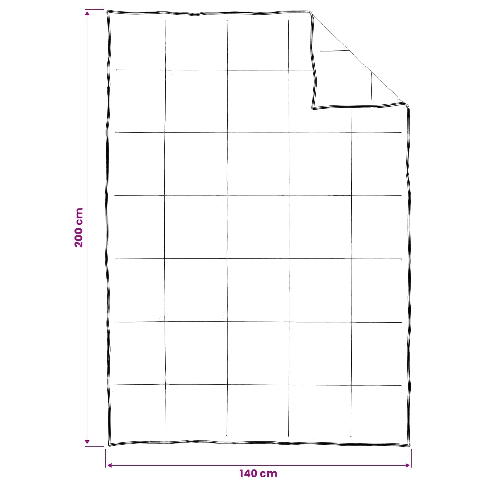 Bettwäsche-Set mit 1 Decke 140 x 200 cm und 1 Kissen 50 x 75 cm, Weiß, Bambus Baumwolle Bezug Steppdesign, ganzjährig Komfort für Schlafzimmer, Gästezimmer, Allergiker
