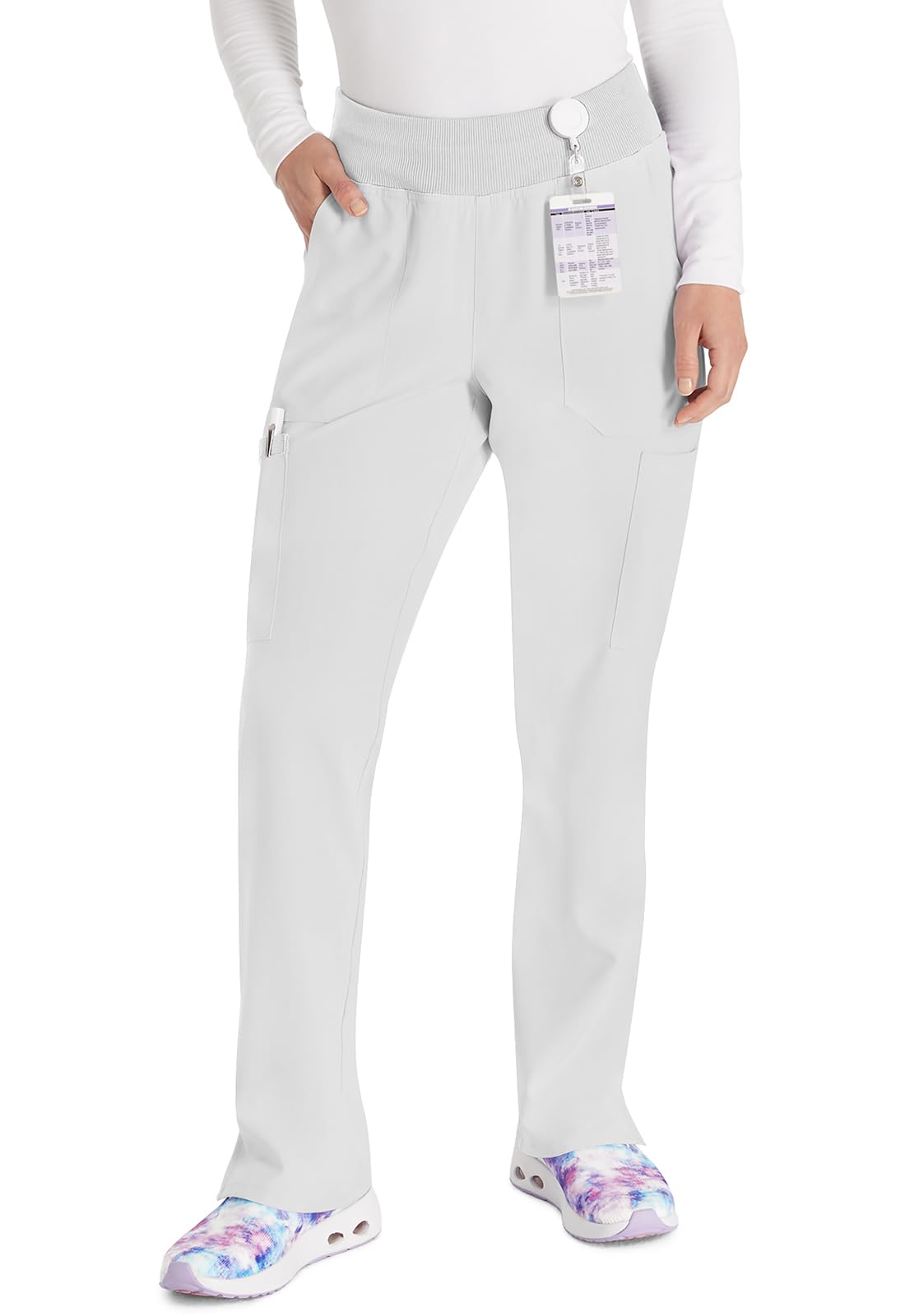 EDS Essentials Scrubs for Women Tapered Leg Pull-On Scrub Pant