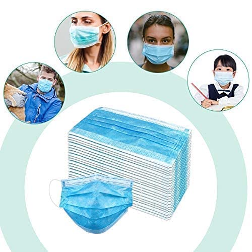 Wecolor 653892793279 100 Pcs Disposable 3 Ply Earloop Face Masks thumb #3