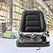 Universal Forklift Seat, Movable Black Universal Adjustable Forklift Seat Fits For Clark Cat Hyster Yale Toyota Mitsubishi, Foldable Full Suspension Seat Replacement for Heavy Mechanical Seat