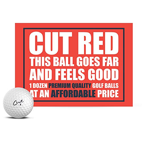 Cut Red Golf Balls
