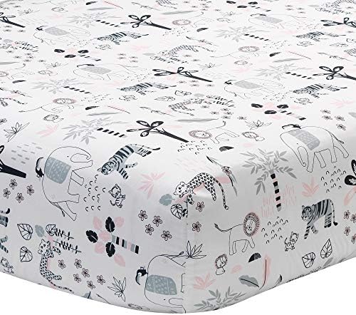 Crib Sheets Fitted Lambs Ivy Jungle Safari Elephant 3-Piece Mini