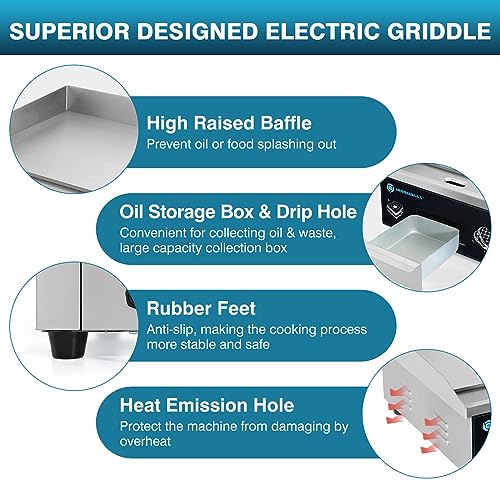 Ironwalls Commercial Griddle Electric 22" thumb #5