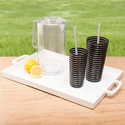 Zak Designs 1313-0014-AMZ White Rectangle Melamine Serving thumb #5