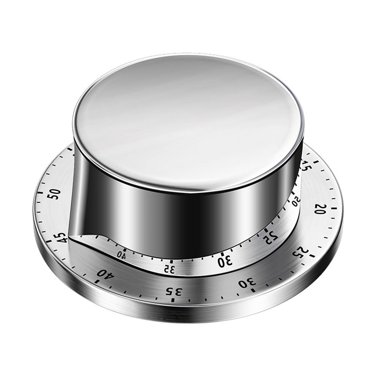 Mechanical Kitchen Timer Countdown Magnetic Stainless Steel for Egg Cooking