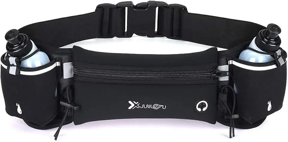 Cinto de Hidratação Lorben Corrida Ciclismo com 2 Garrafas d´água Esportes GT6243 (PRETO)