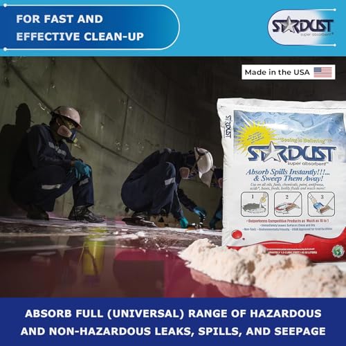 Image of STARDUST Super Absorbent 1.5 Cu.Ft. Bag - Stardust Powder, Floor Dry Absorbent, Absorbent Powder, Bags for Spill Cleanup, Oil Dry Absorbent, Spill Absorber Cleaning Solution