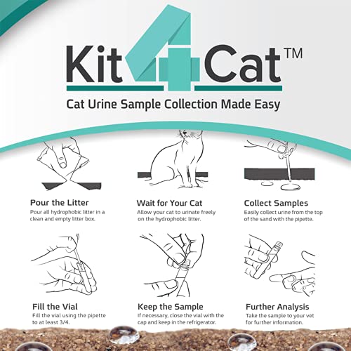 Kit4Cat Coleção de amostras de urina de gato areia (caixa de 3 partes)