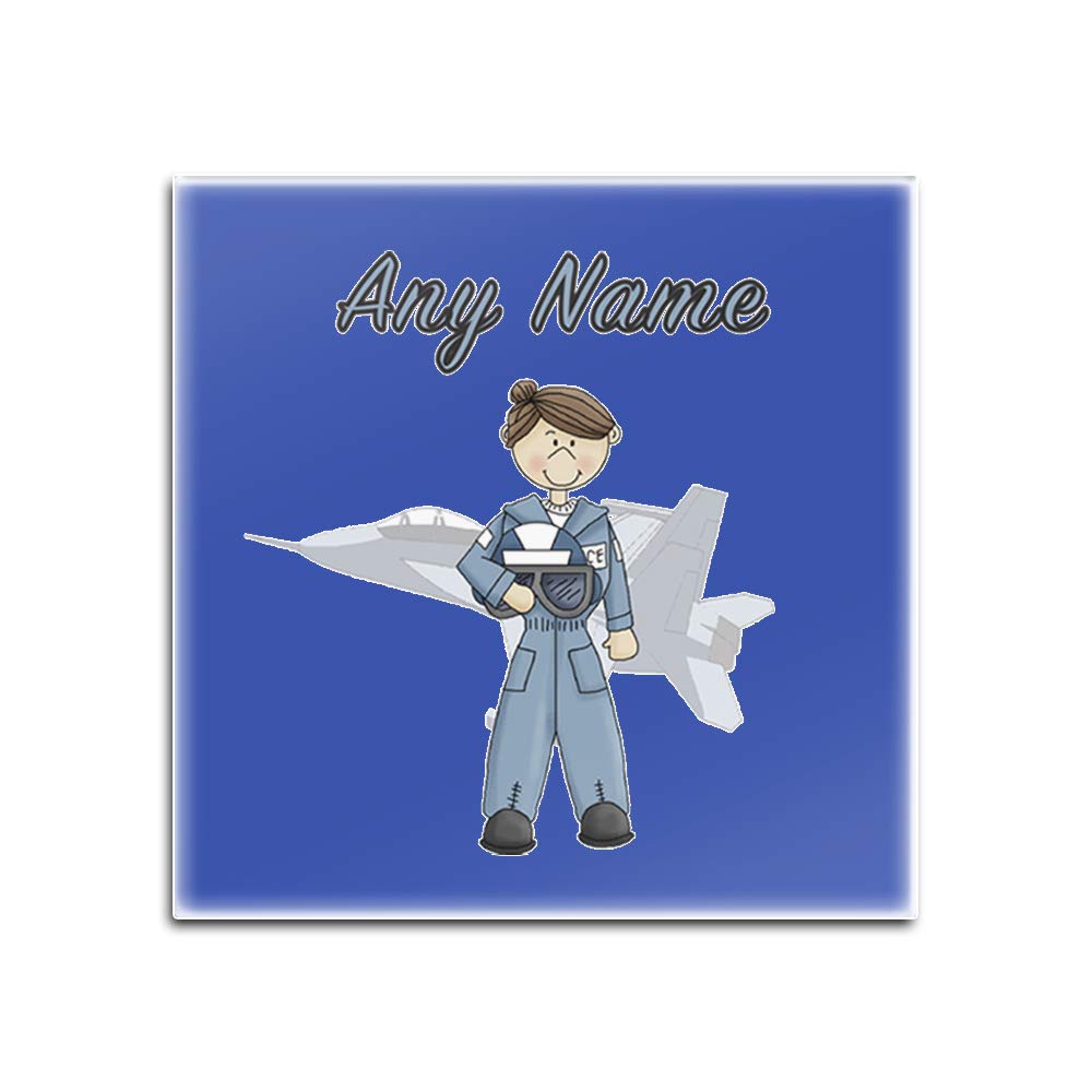 Sous-verres femme armée de l'air en verre : cadeau personnalisé uniforme militaire RAF