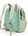 Kah&Kee Leather Backpack Diaper Bag with Laptop Compartment Travel School for Women Man (Mint Green, Medium)