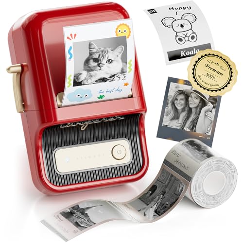 Image of NIIMBOT B21 Pro Label Maker, 300DPI HD Label Printer, Ideal for Notes,Photos, Study Graphics, Memo Maker,50x30mm Label(Red)