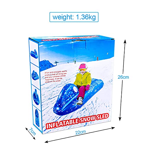 Kid Ski Tube, Snow Sled For Kids, Ski Snow Toys For Kids, Inflatable Ski Snow Tube Sled For Kids And Adults, Winter Sport Fun (Ski Boat 120 X 68 X 50 Cm) #TOP3