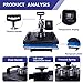 Tinkeal 12x10 Heat Press Machine for t Shirts Pressing Machine Swing Away Heat Press Digital Sublimation Machine Power Press Industrial Quality and HTV Vinyl Projects（Black Only One Machine）
