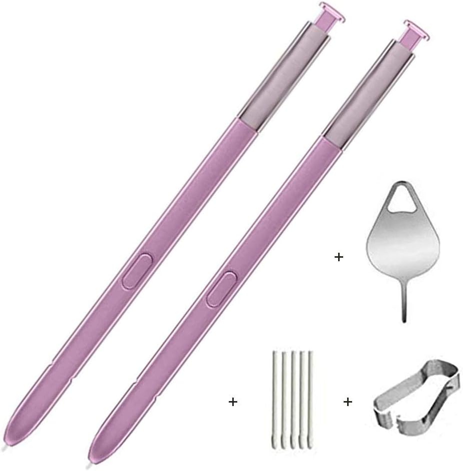 2 Pack Galaxy Note 9 Stylus for Replacement Samsung Galaxy Note 9 SM-N960 Pen (Without Bluetooth) +Tips/Nibs+Eject Pin (Purple)