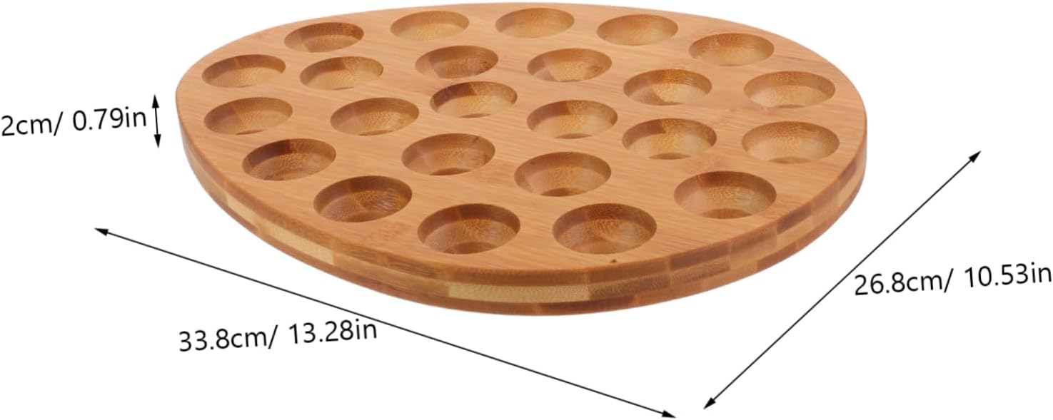 24holes Wooden Holder Tray for Kitchen and Refrigerator Capacity Fresh Eggs Storage Elegant Design Crafted from Sustainable for Countertop Display and Organization