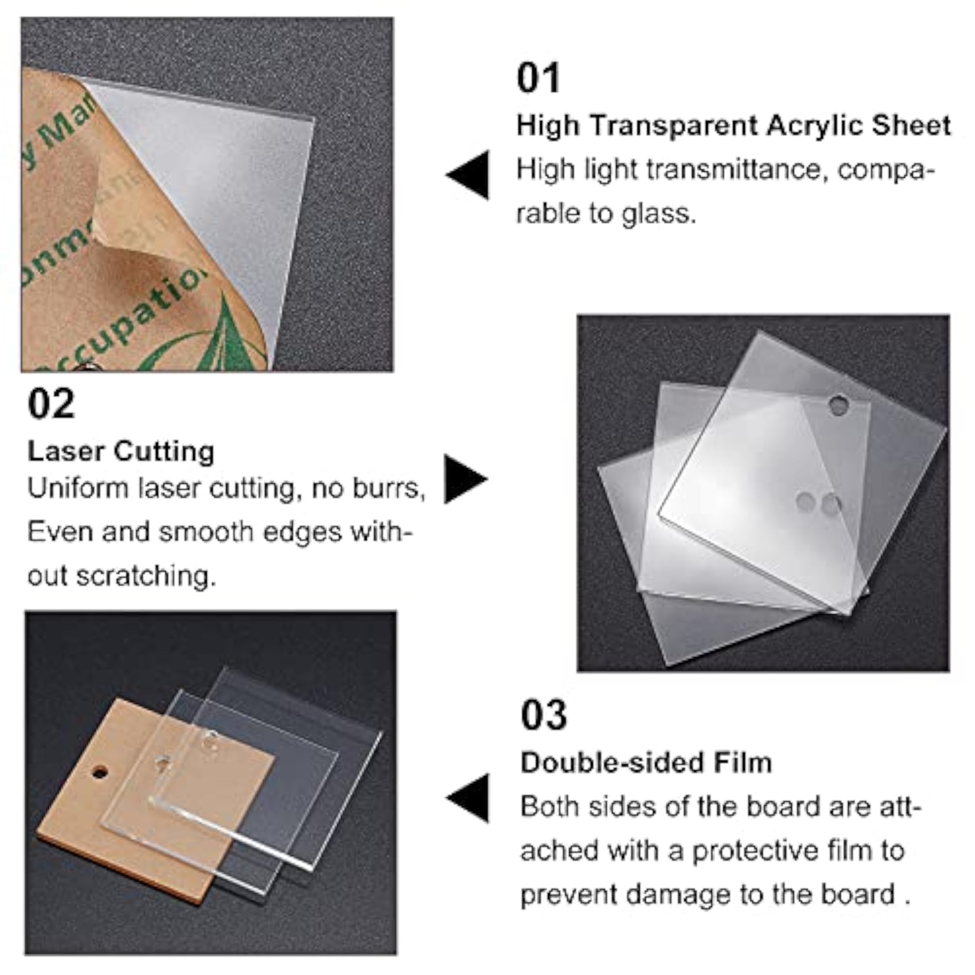 Clear Acrylic Sheets for DIY Crafts