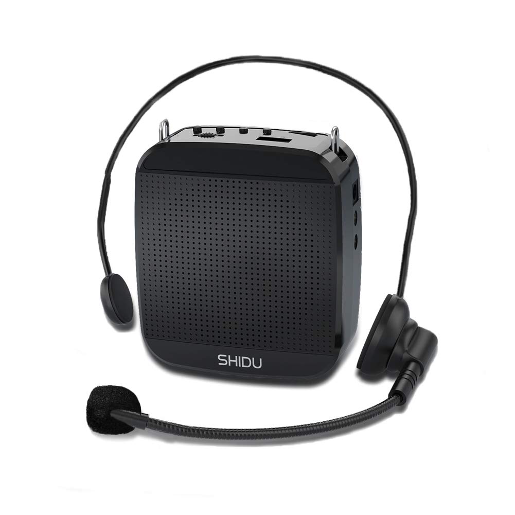 Acekool Portable Voice Amplifier with Wired Mic & Waistband, 15W Rechargeable Voice Amp with MP3 Player & U Disk for Teachers, Tour Guiders, Speakers, Seniors,Coaches and More