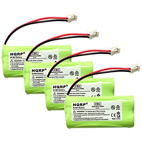 HQRP 4-Pack Battery Compatible with AT&T Lucent BT8001 BT184342 BT284342 3101 3111 89-1330-00-00 89-1335-00-00 GE 5-2754 Philips SJB-2121 Cordless Phone