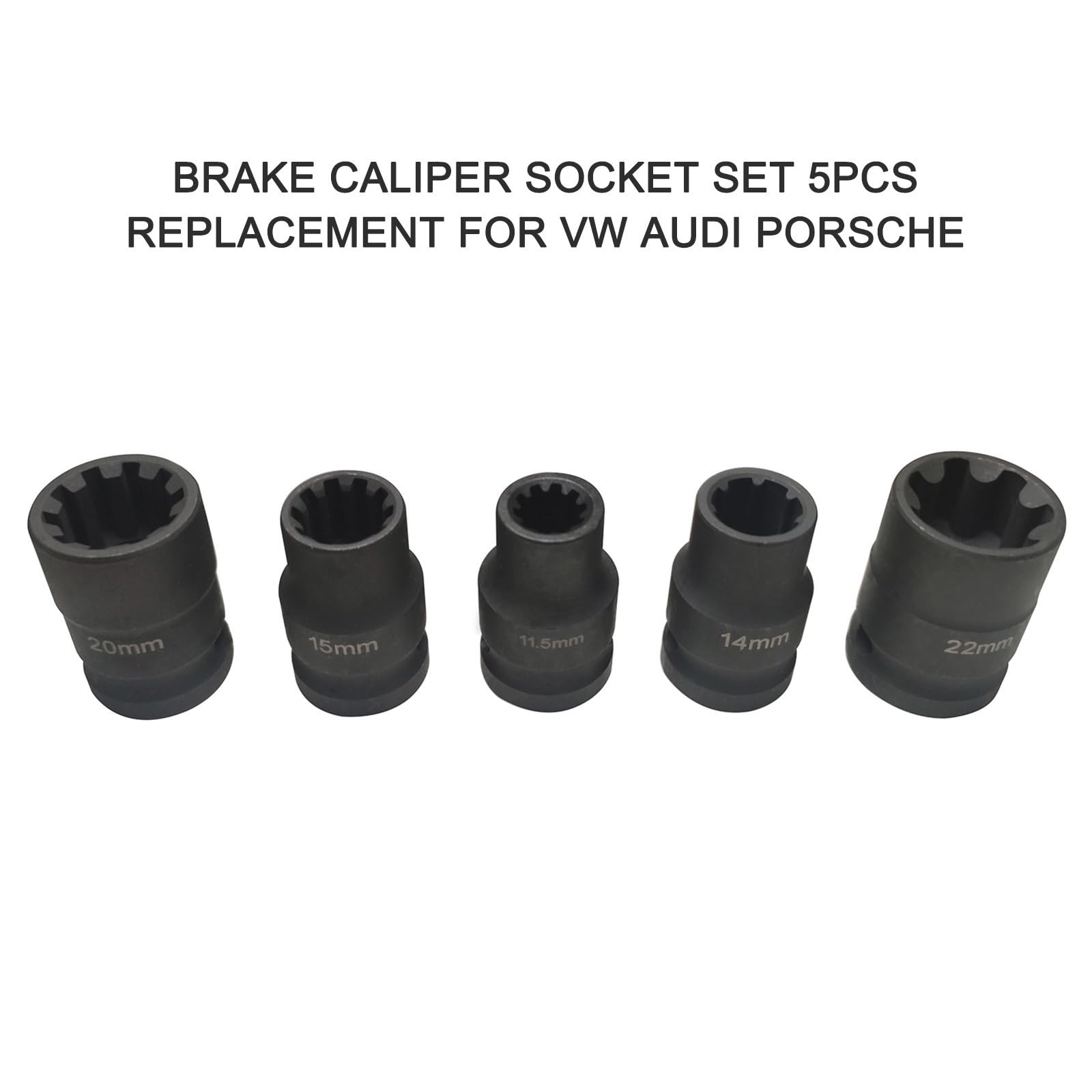 Zestaw Regulatorow Zestaw nasadek do zacisków hamulcowych 5 szt., wymiana śrub klocków hamulcowych, pasuje do VW, pasuje do Audi, pasuje do Porsche regulator hamulca