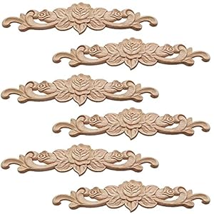 Deautie 6er Möbel Applique Holzschnitzerei Q52