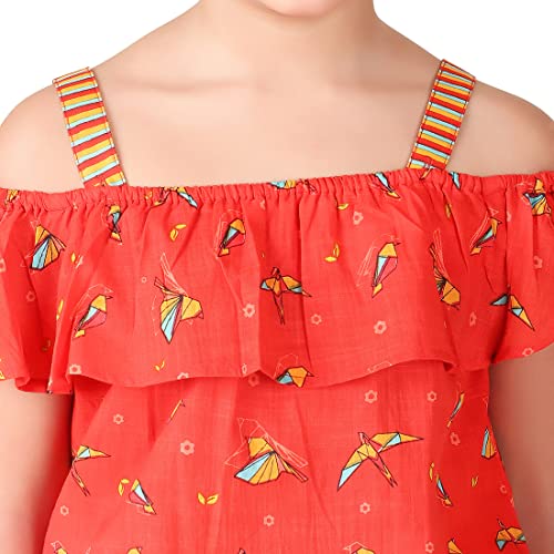 Image of Fabindia Teal Cotton Printed Jumpsuit