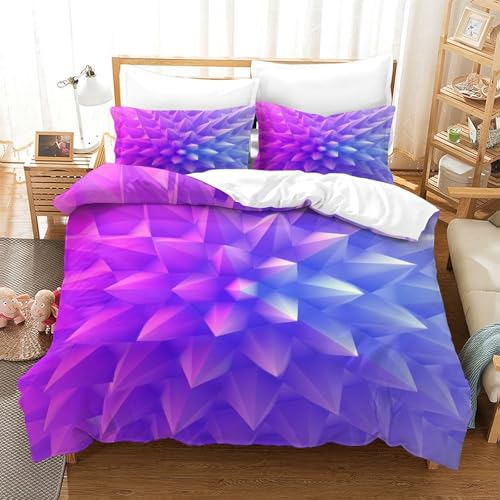 Housse de couette 200x200cm empreinte animale parure lit double 3D - 3