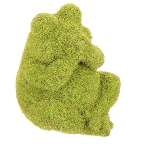 Levemolo Adorno De Rana Flocada, Artesanía De Rana para Jardín, Decoración De Rana para Mesa Al Aire, Decoración De De Rana, Estatua De Rana, Adorno De Paisaje De Rana, Decoración De