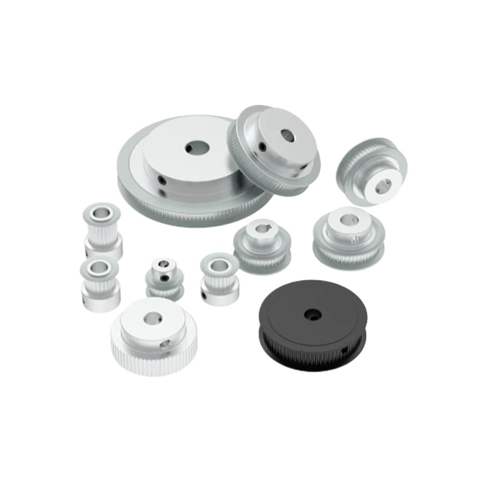 Koło pasowe rozrządu 2GT 80T 90T 100T 110T 120 Zęby Typ BF Otwór 4-15 mm dla szerokości 6/10 mm Część drukarki 3D Koła synchroniczne Koła pasowe GT2(Bore18mm, 80TEETH1PCS_11MM)