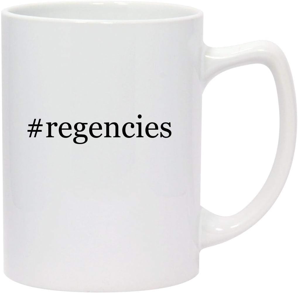 Molandra Products #regencies - 14oz Hashtag White Ceramic Statesman Coffee Mug