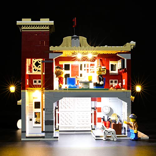 BRIKSMAX Led Lighting Kit for Winter Village Fire Station - Compatible with Lego 10263 Building Blocks Model- Not Include The Lego Set