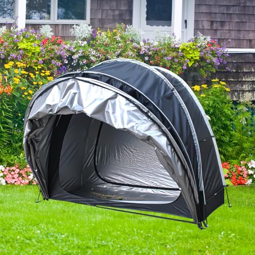 Almacenamiento de bicicletas portátil para camping y exteriores en color negro 5