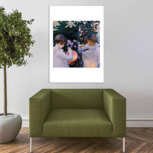 Impression d'art grand format Lys à œillets Rose John Singer Sargent affiche matte XL